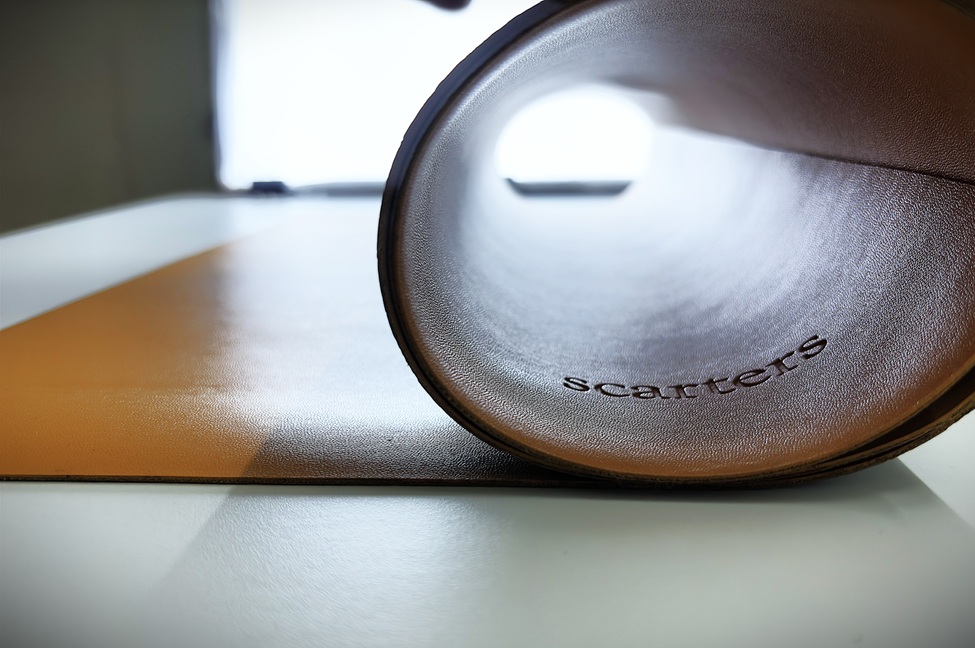 Rolled desk mat